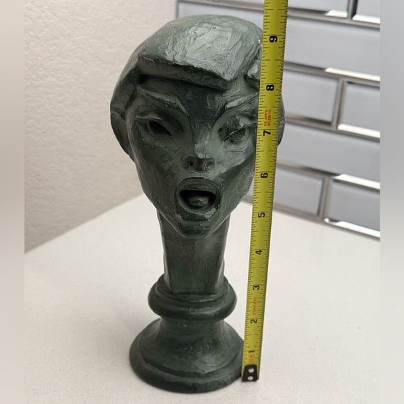 Vintage Fred Press Bust Sculpture Greek Mythology Orpheus Mid-Century Halloween - Picture 13 of 13